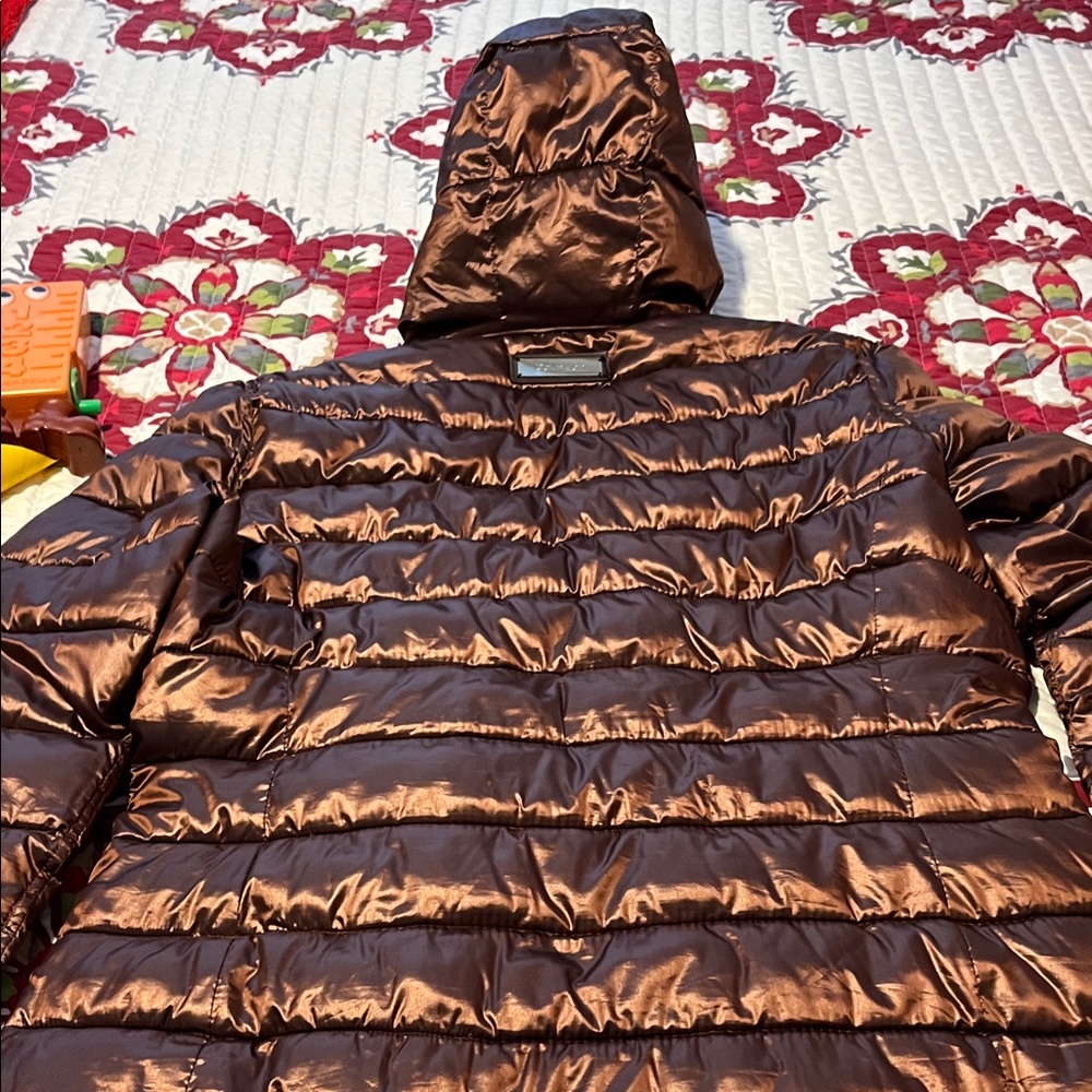 Calvin Klein Leopard Print Puffer Jacket - Picture 10 of 12